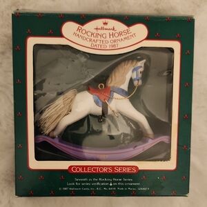 Rare Vintage Hallmark Rocking Horse Ornament - 1987